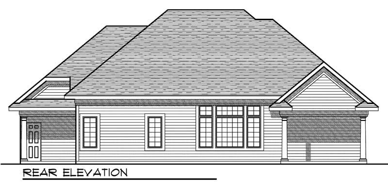 Home Plan Rear Elevation of this 3-Bedroom,1781 Sq Ft Plan -101-1692