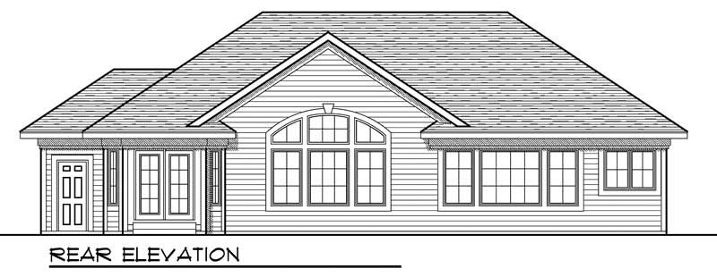 Home Plan Rear Elevation of this 3-Bedroom,1896 Sq Ft Plan -101-1701
