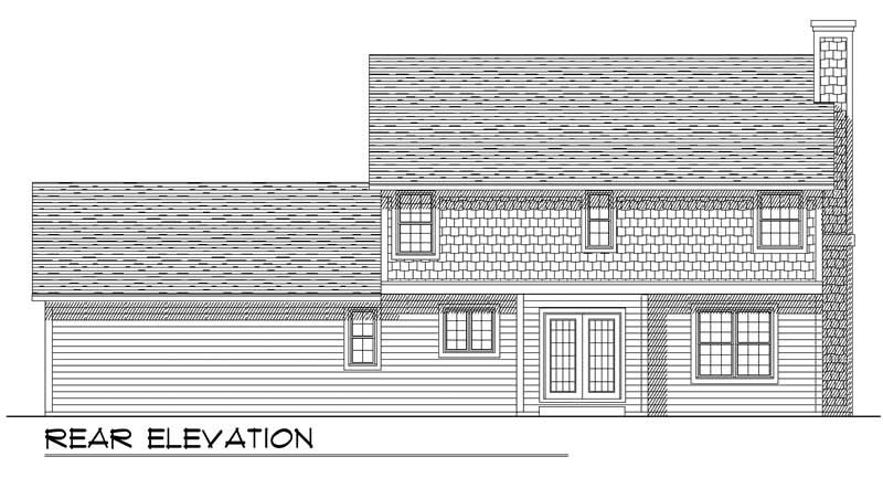 Home Plan Rear Elevation of this 3-Bedroom,1986 Sq Ft Plan -101-1714