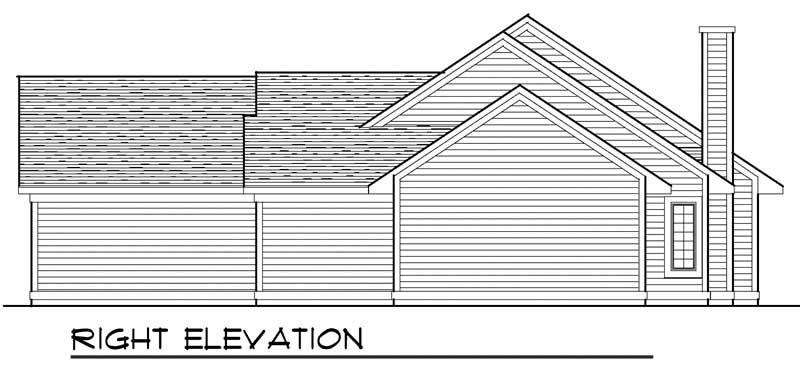 Home Plan Right Elevation of this 3-Bedroom,1756 Sq Ft Plan -101-1723