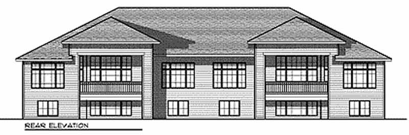 Home Plan Rear Elevation of this 4-Bedroom,6624 Sq Ft Plan -101-1724