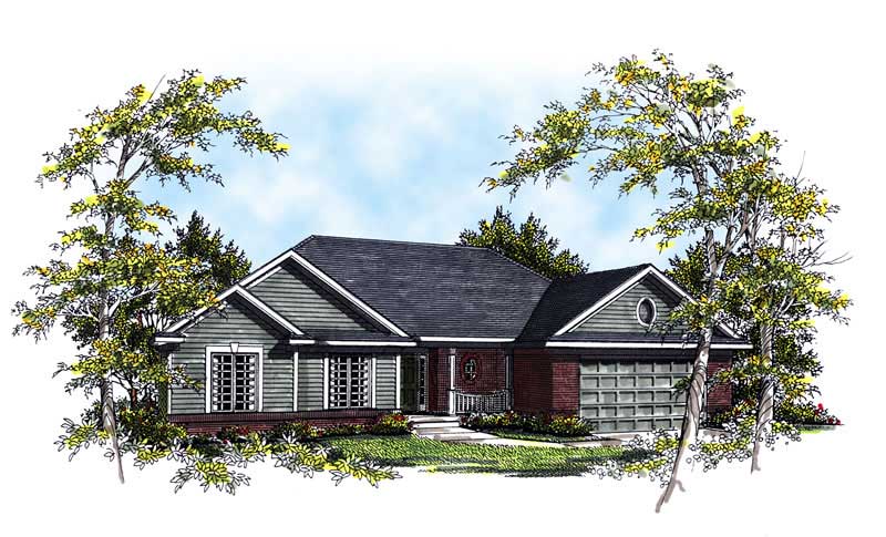 Front View of this 3-Bedroom, 1849 Sq Ft Plan - 101-1734