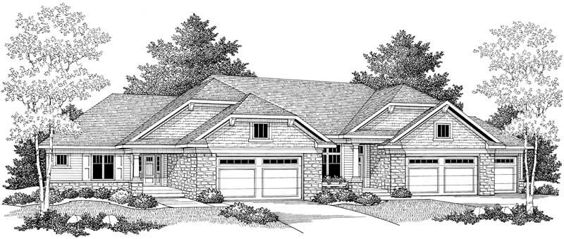 Home Plan Front Elevation of this 3-Bedroom,5338 Sq Ft Plan -101-1744