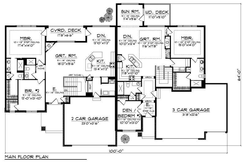 Floor Plan First Story of Multi-Unit Plan #101-1744