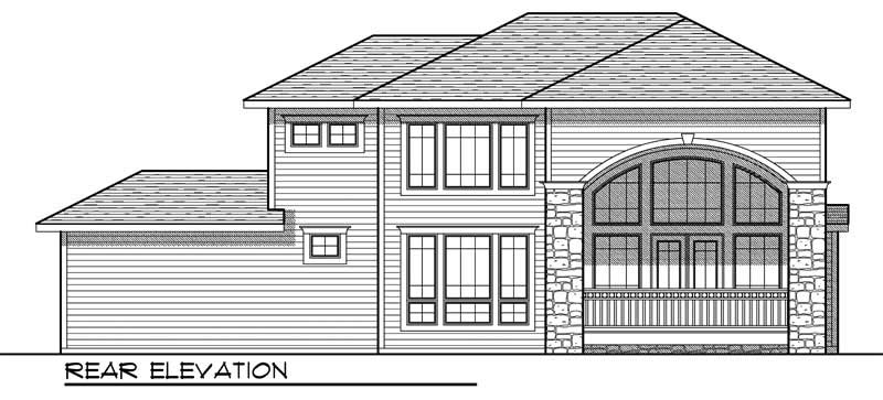 Home Plan Rear Elevation of this 3-Bedroom,2578 Sq Ft Plan -101-1746