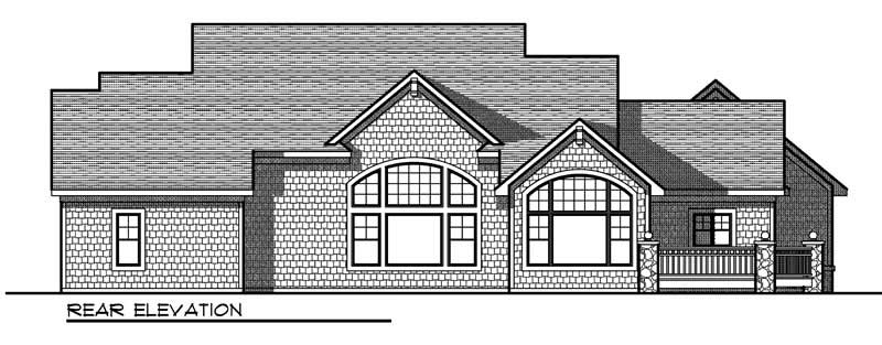 Home Plan Rear Elevation of this 2-Bedroom,2614 Sq Ft Plan -101-1749
