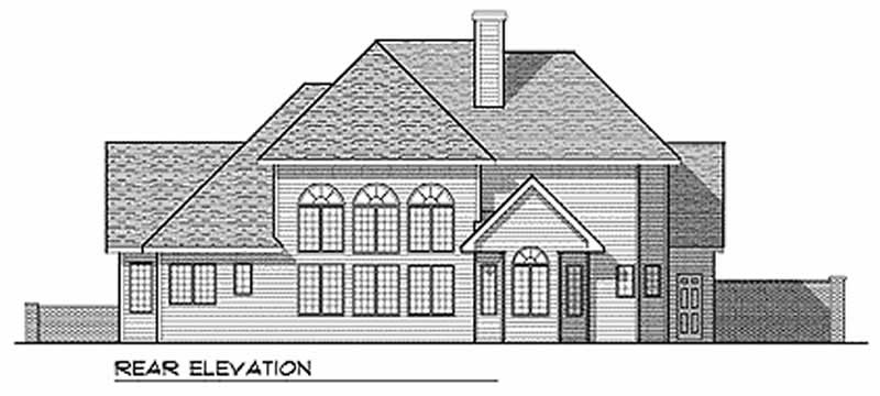 Home Plan Rear Elevation of this 3-Bedroom,2649 Sq Ft Plan -101-1750
