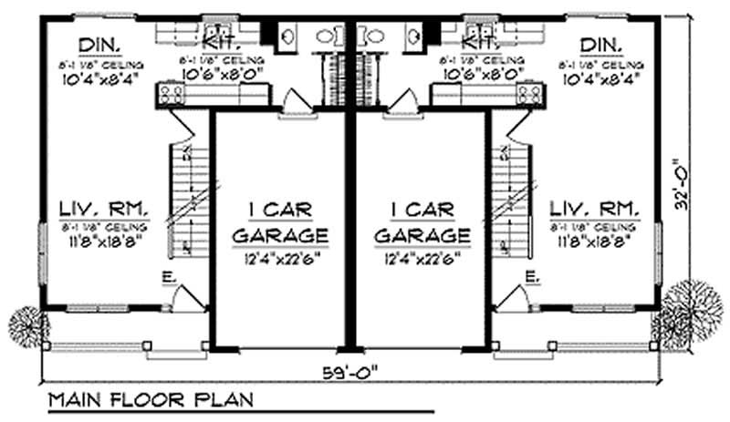 Floor Plan First Story of Multi-Unit Plan #101-1756