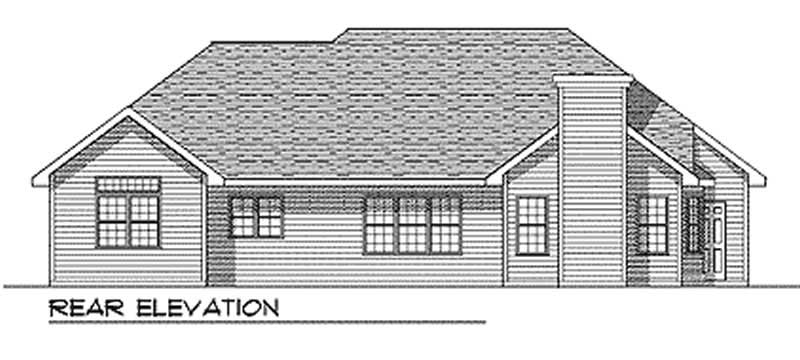 Home Plan Rear Elevation of this 3-Bedroom,2111 Sq Ft Plan -101-1759