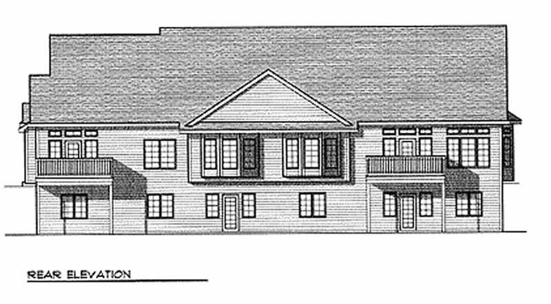 Home Plan Rear Elevation of this 2-Bedroom,5217 Sq Ft Plan -101-1778