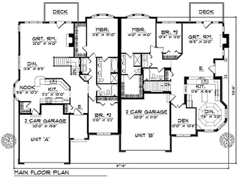 Floor Plan First Story of Multi-Unit Plan #101-1778