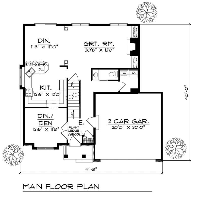 Floor Plan First Story of Country Plan #101-1813