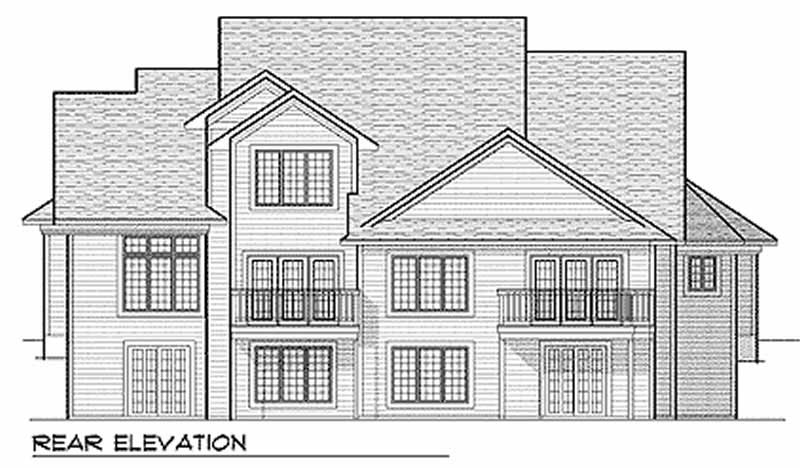 Home Plan Rear Elevation of this 2-Bedroom,3017 Sq Ft Plan -101-1817