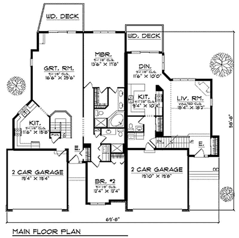 Floor Plan First Story of Multi-Unit Plan #101-1817