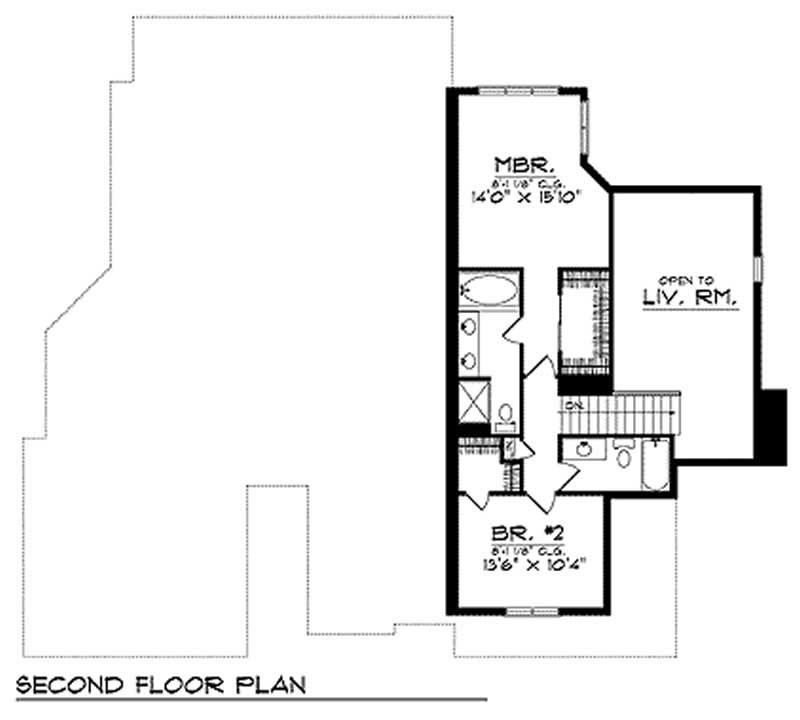 Floor Plan Second Story of Multi-Unit Plan #101-1817