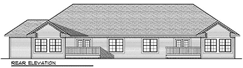Home Plan Rear Elevation of this 2-Bedroom,3126 Sq Ft Plan -101-1820