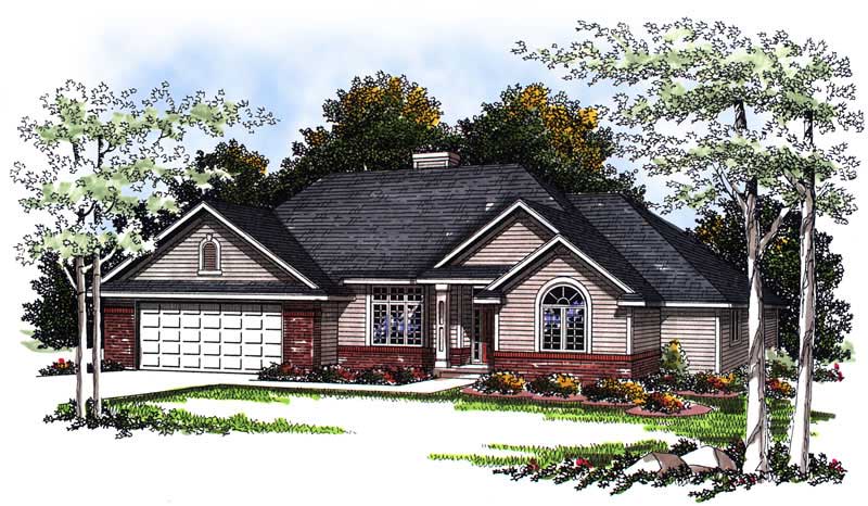 Front View of this 3-Bedroom, 1785 Sq Ft Plan - 101-1834