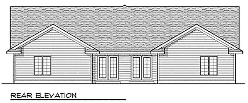 Home Plan Rear Elevation of this 2-Bedroom,3122 Sq Ft Plan -101-1837