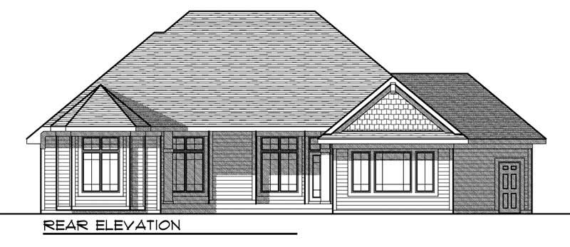 Home Plan Rear Elevation of this 2-Bedroom,2233 Sq Ft Plan -101-1838