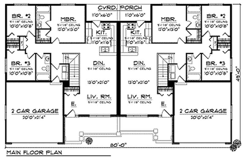 Floor Plan First Story of Multi-Unit Plan #101-1839