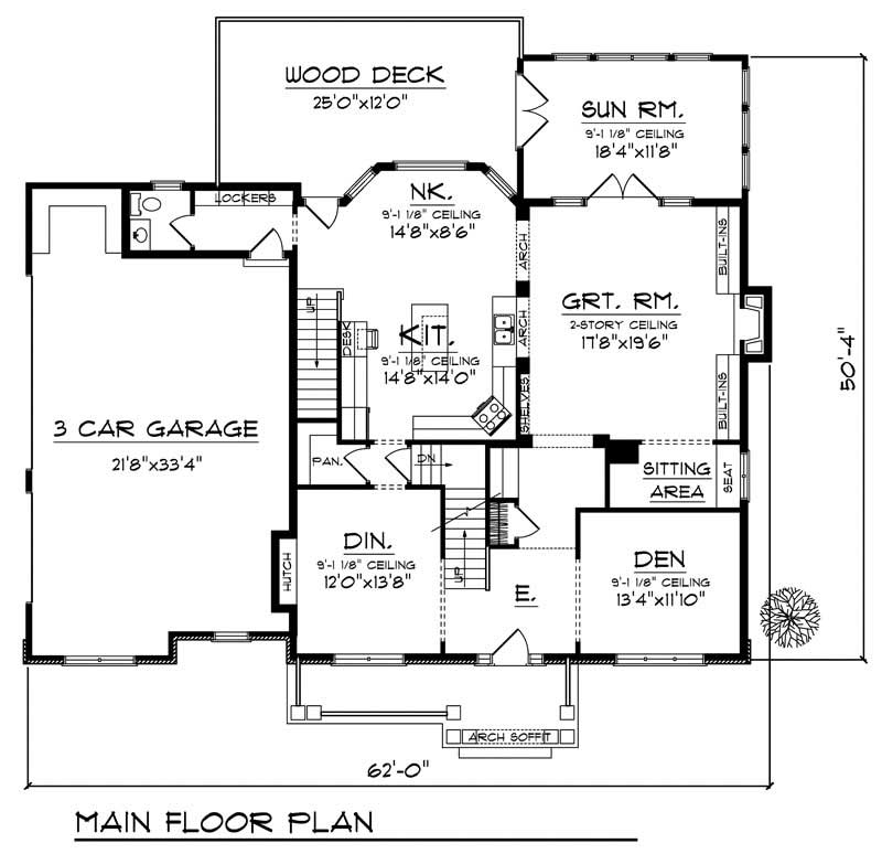 Floor Plan First Story of Luxury Plan #101-1862