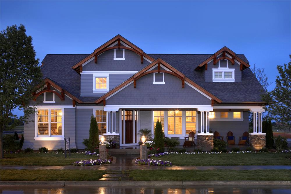 Craftsman home plan (ThePlanCollection: House Plan #101-1873)