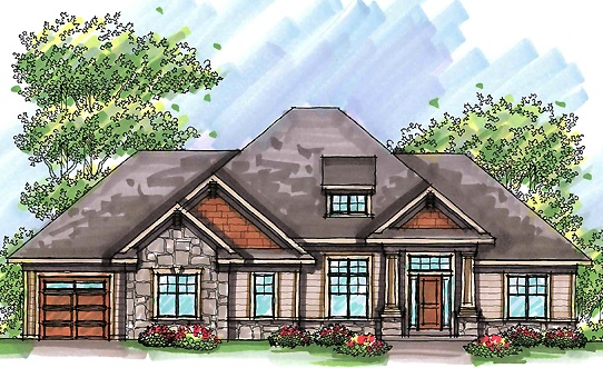 Front View of this 3-Bedroom, 2291 Sq Ft Plan - 101-1875