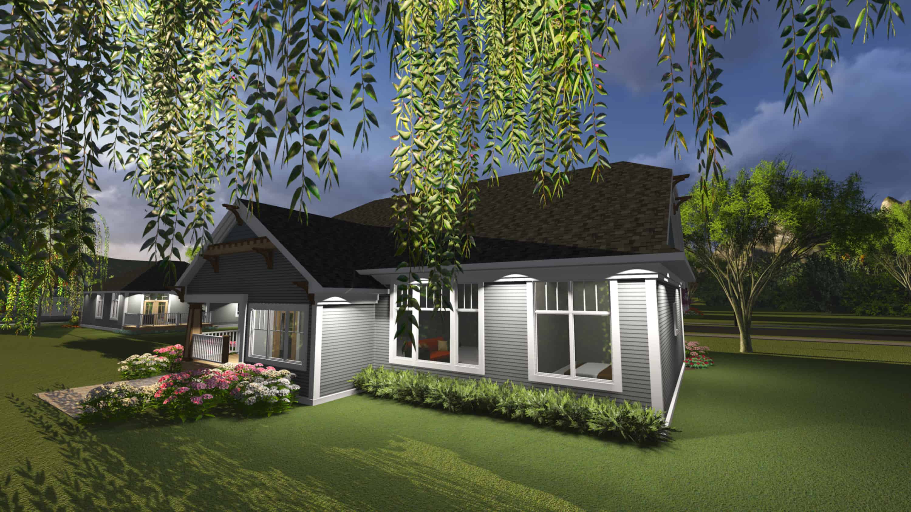 Rear View of this 3-Bedroom, 1796 Sq Ft Plan - 101-1884