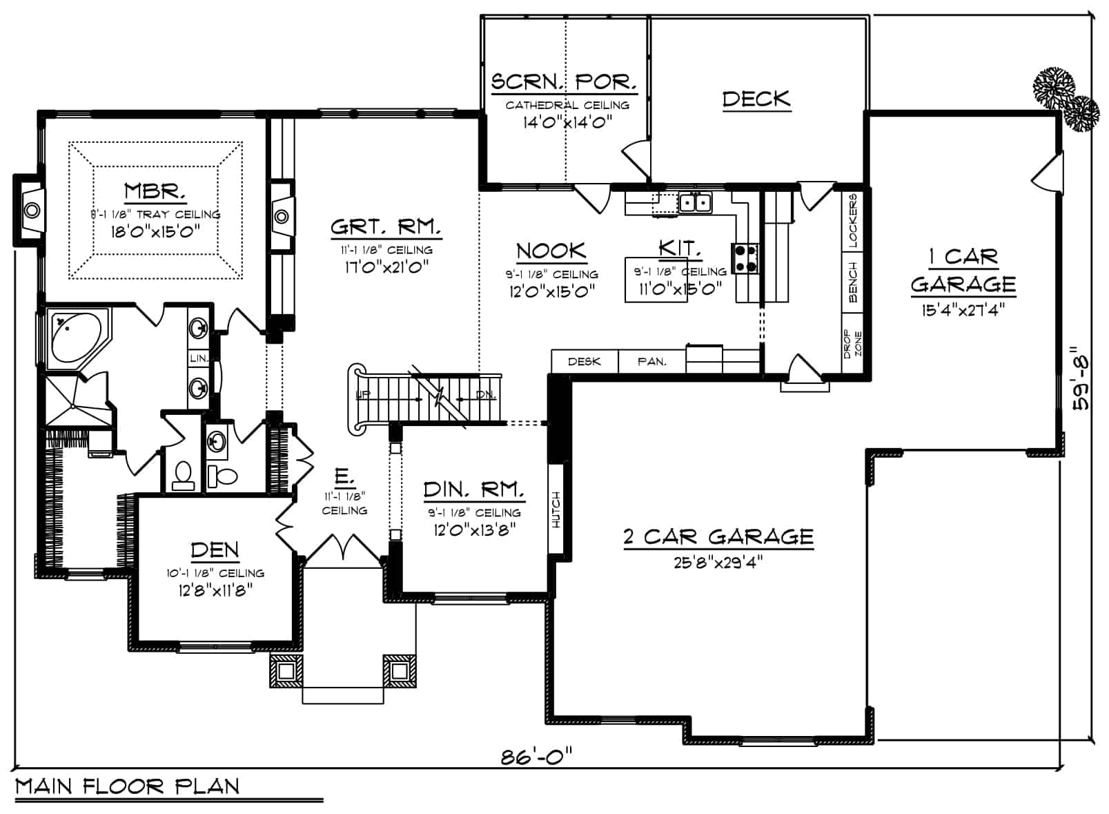 Main Level of Southern Plan #101-1893
