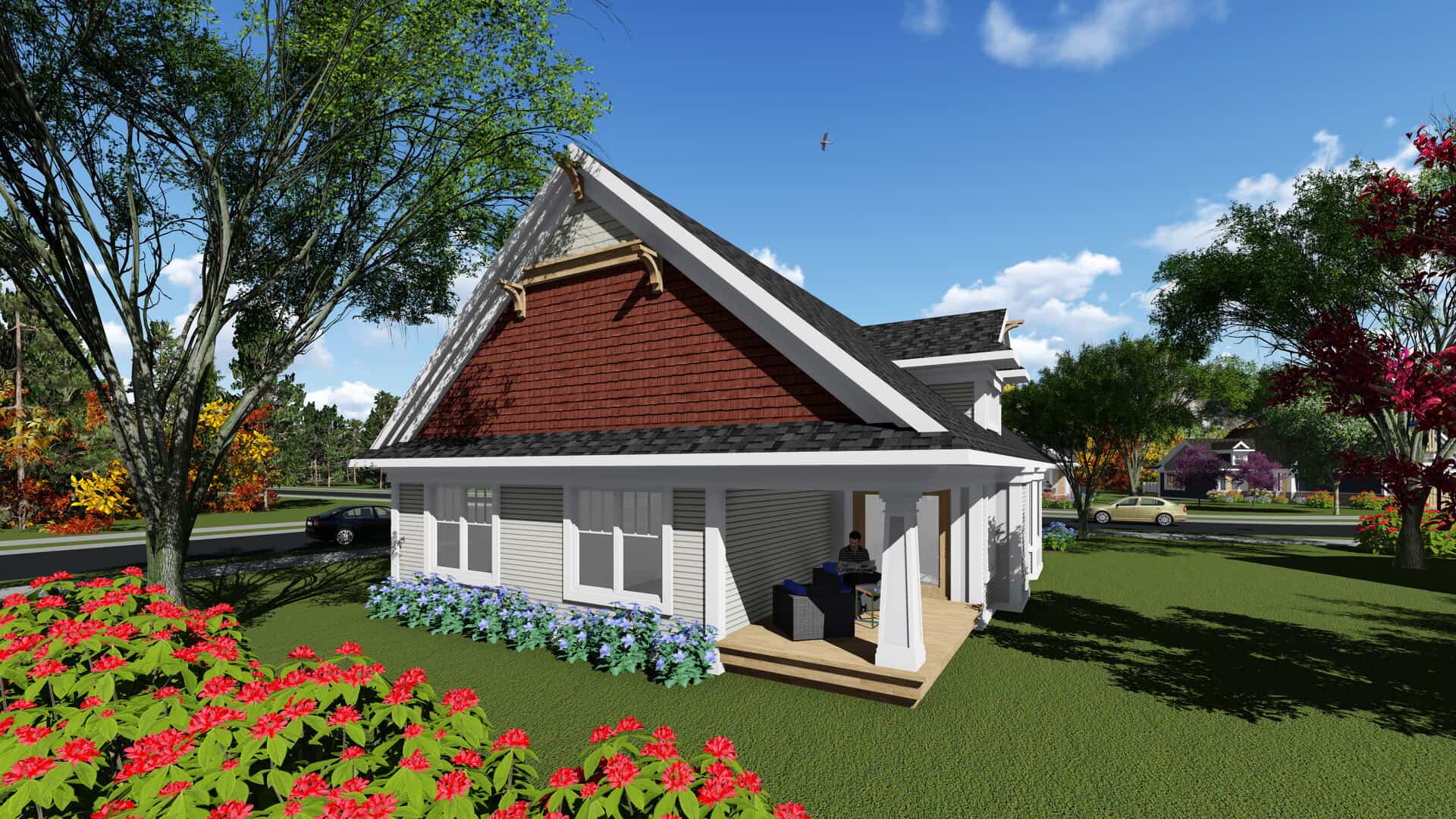 Rear View of this 2-Bedroom, 1364 Sq Ft Plan - 101-1901