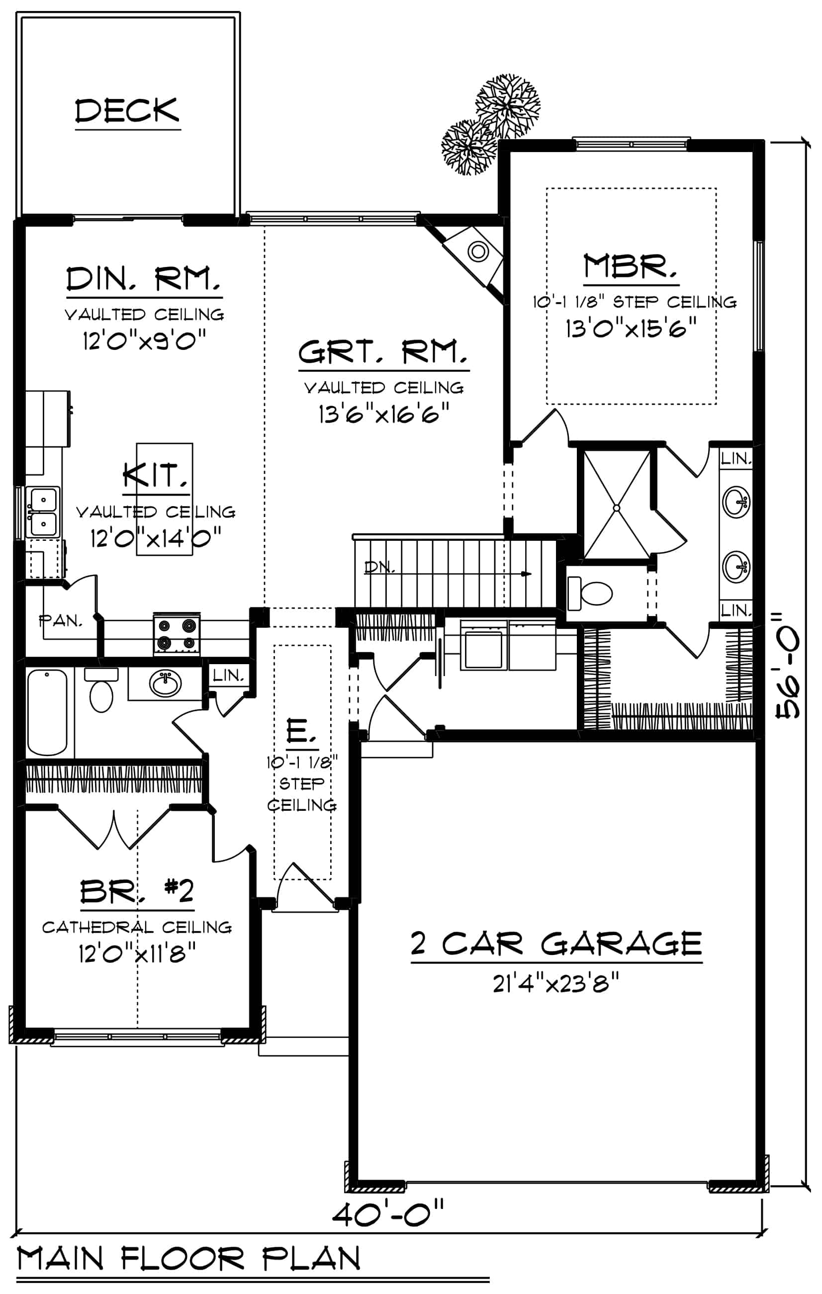 Main Level of Ranch Plan #101-1902