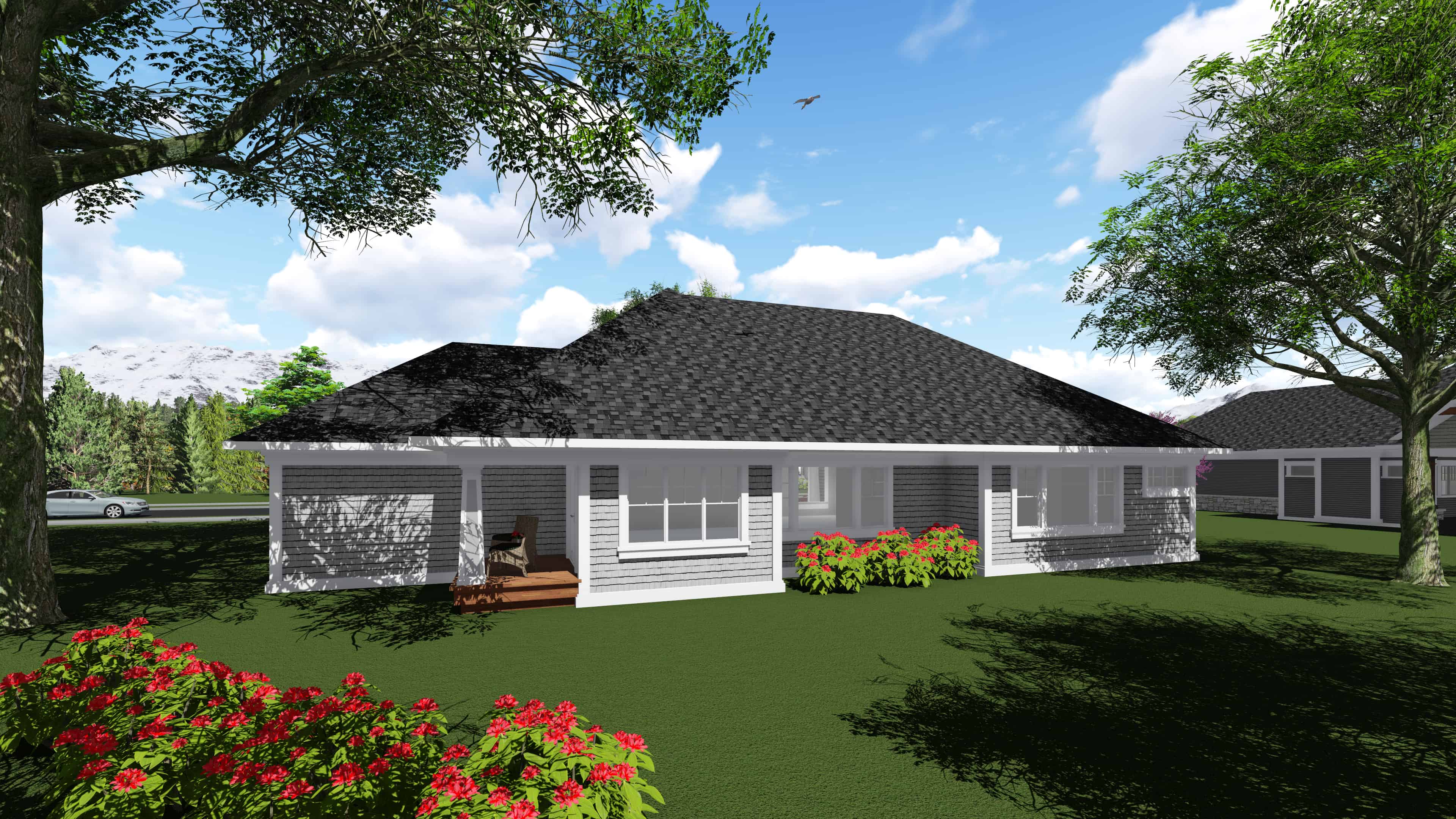 Rear View of this 2-Bedroom, 1986 Sq Ft Plan - 101-1912