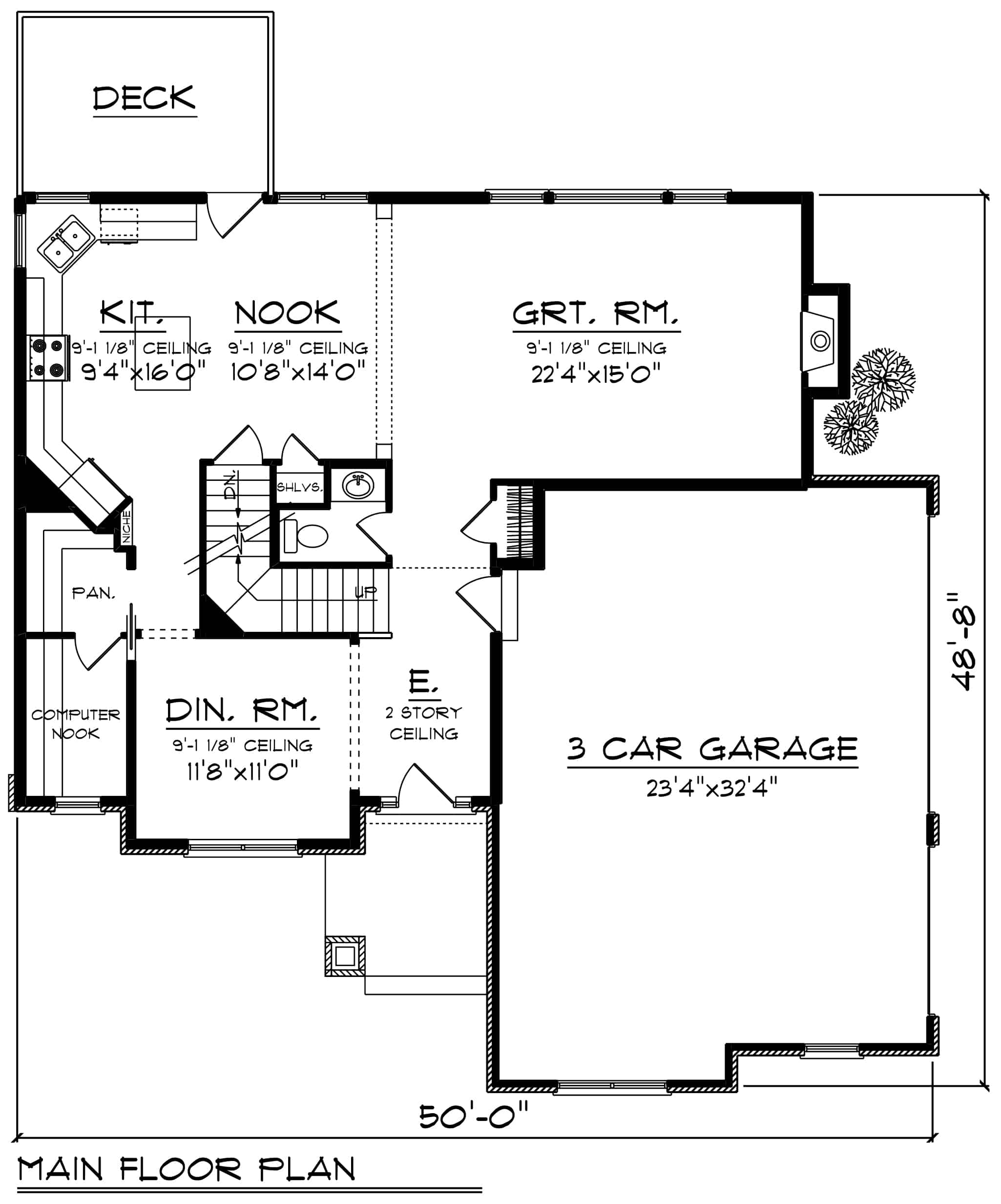 Main Level of Southern Plan #101-1919