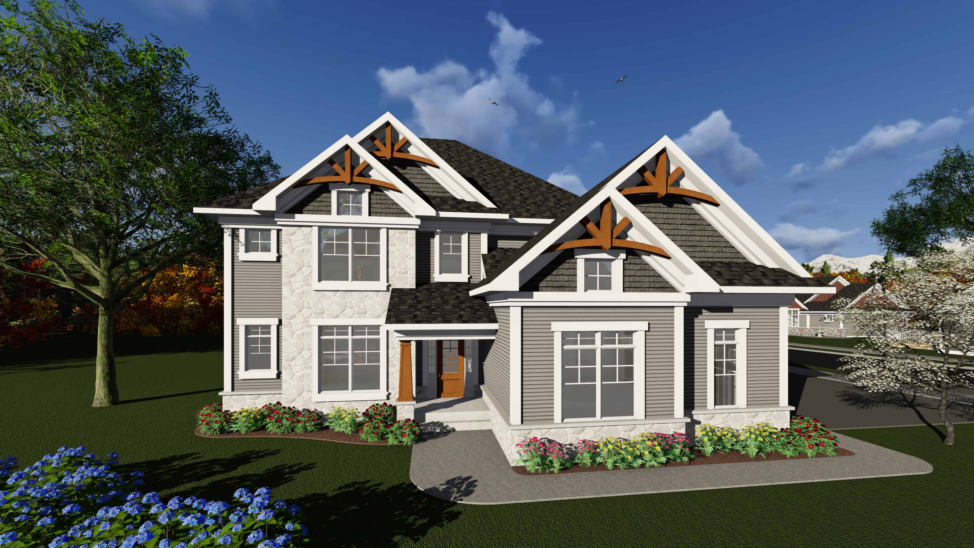 Front elevation of Southern home (ThePlanCollection: House Plan #101-1919)