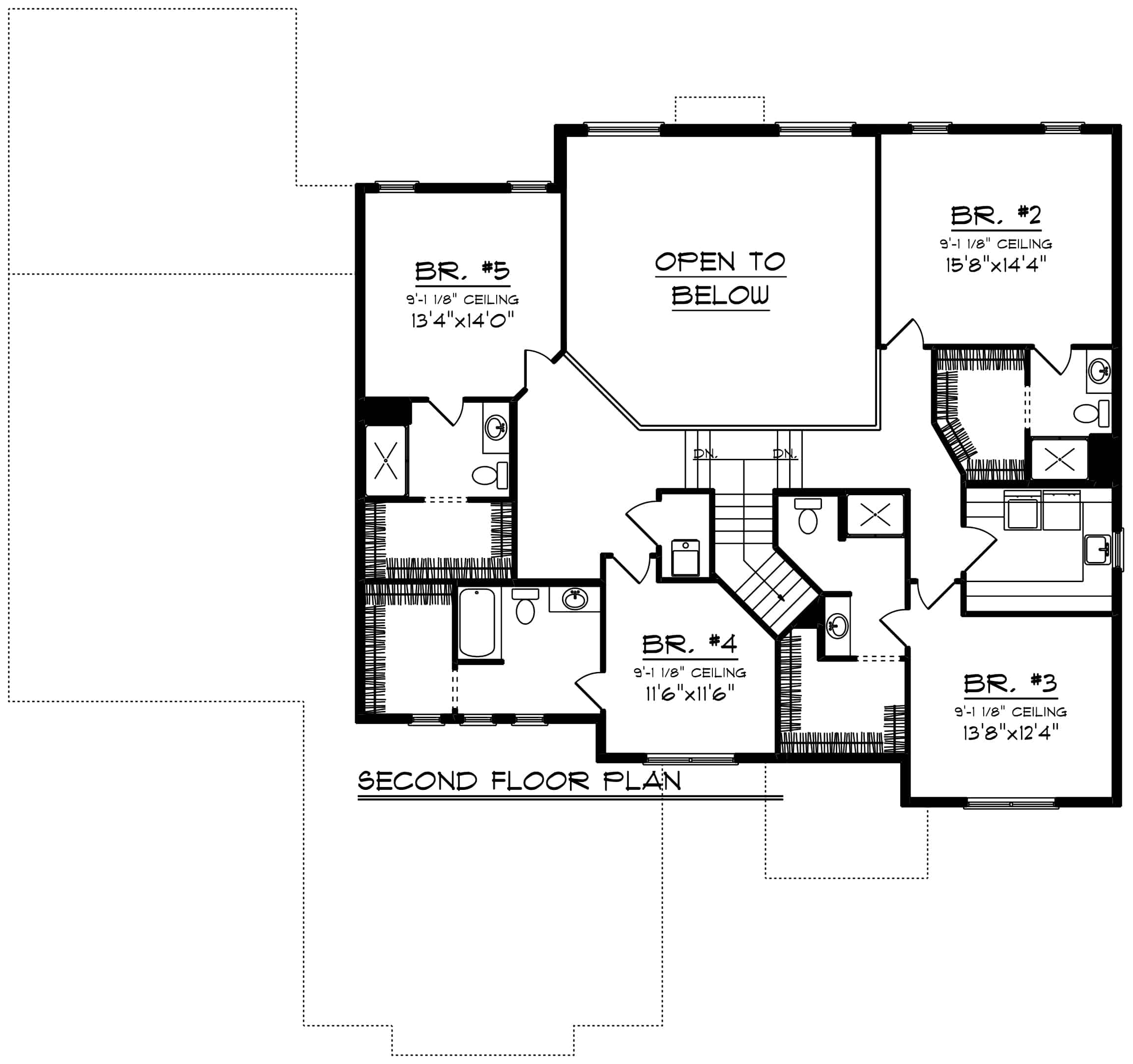 Upper Level of Contemporary Plan #101-1930