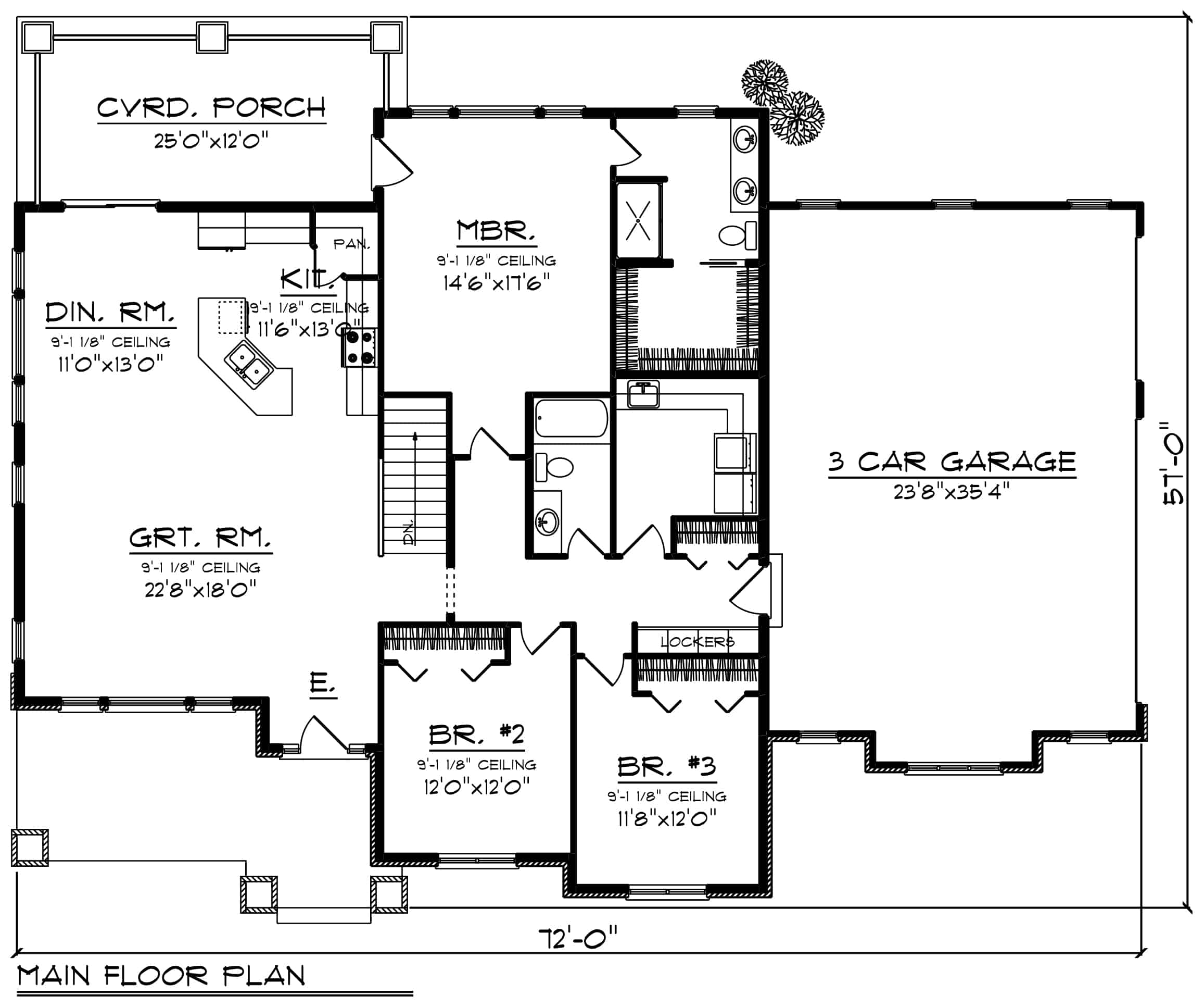 Main Level of Ranch Plan #101-1944