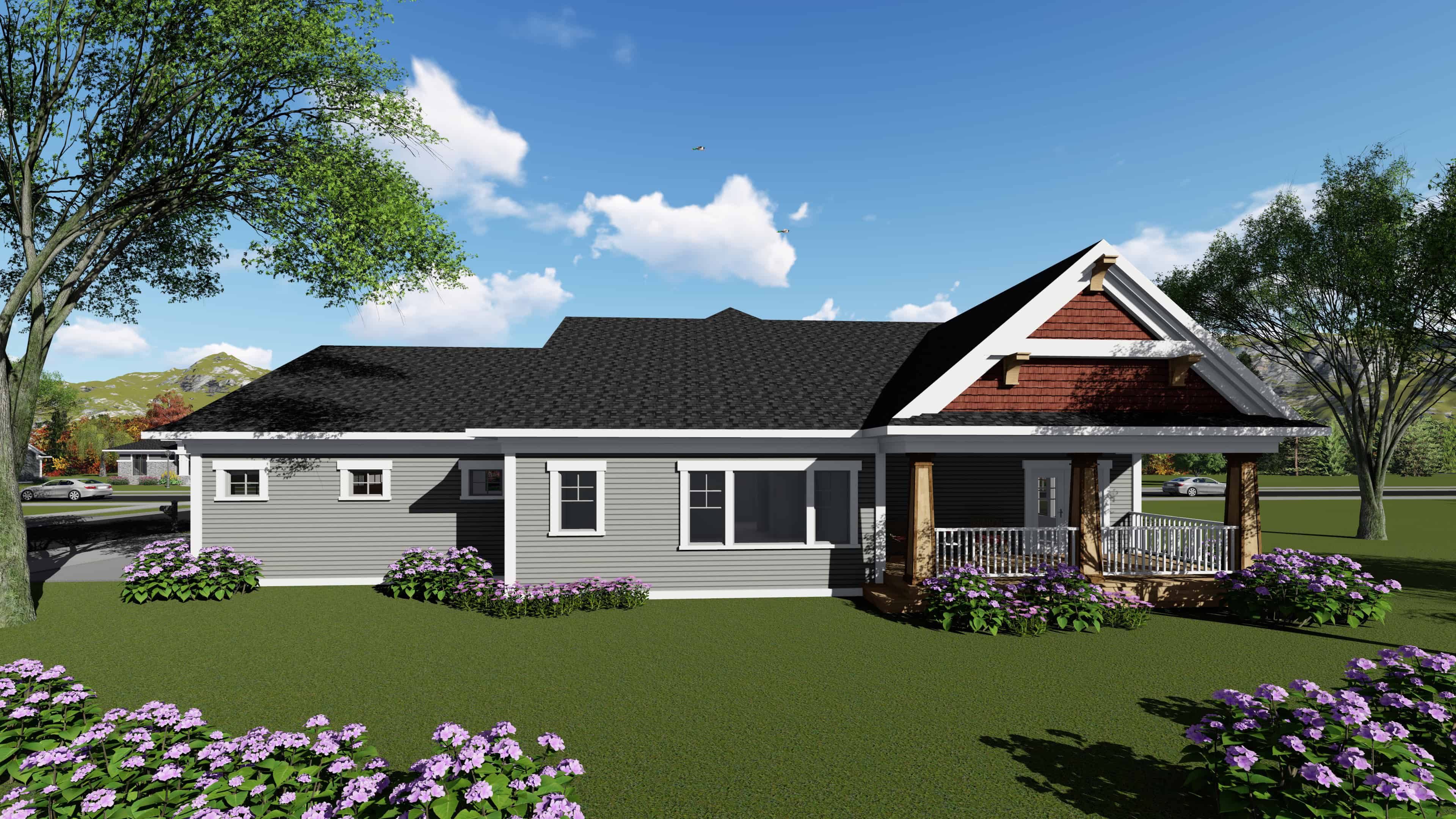 Rear View of this 3-Bedroom, 1983 Sq Ft Plan - 101-1944