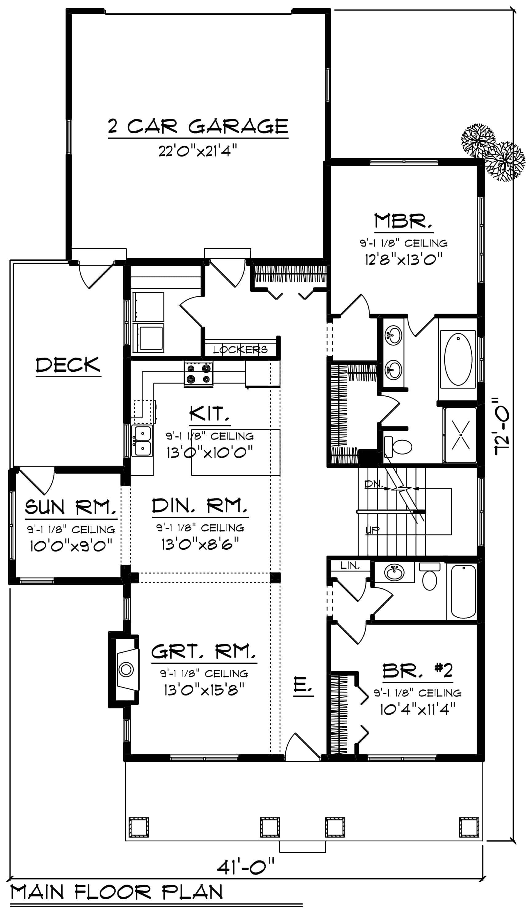 Main Level of Southern Plan #101-1945