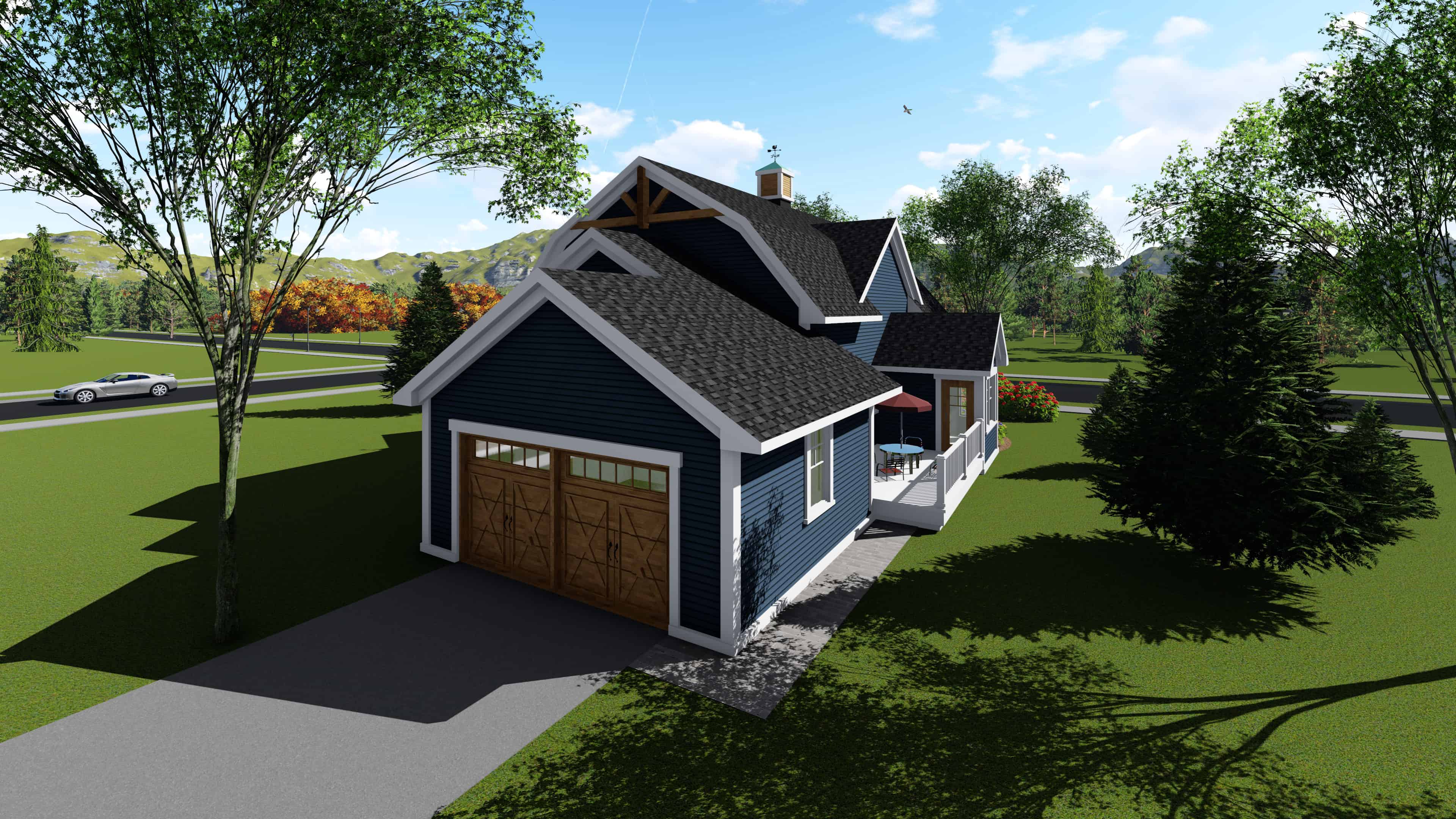Right Side View of this 3-Bedroom, 2025 Sq Ft Plan - 101-1945