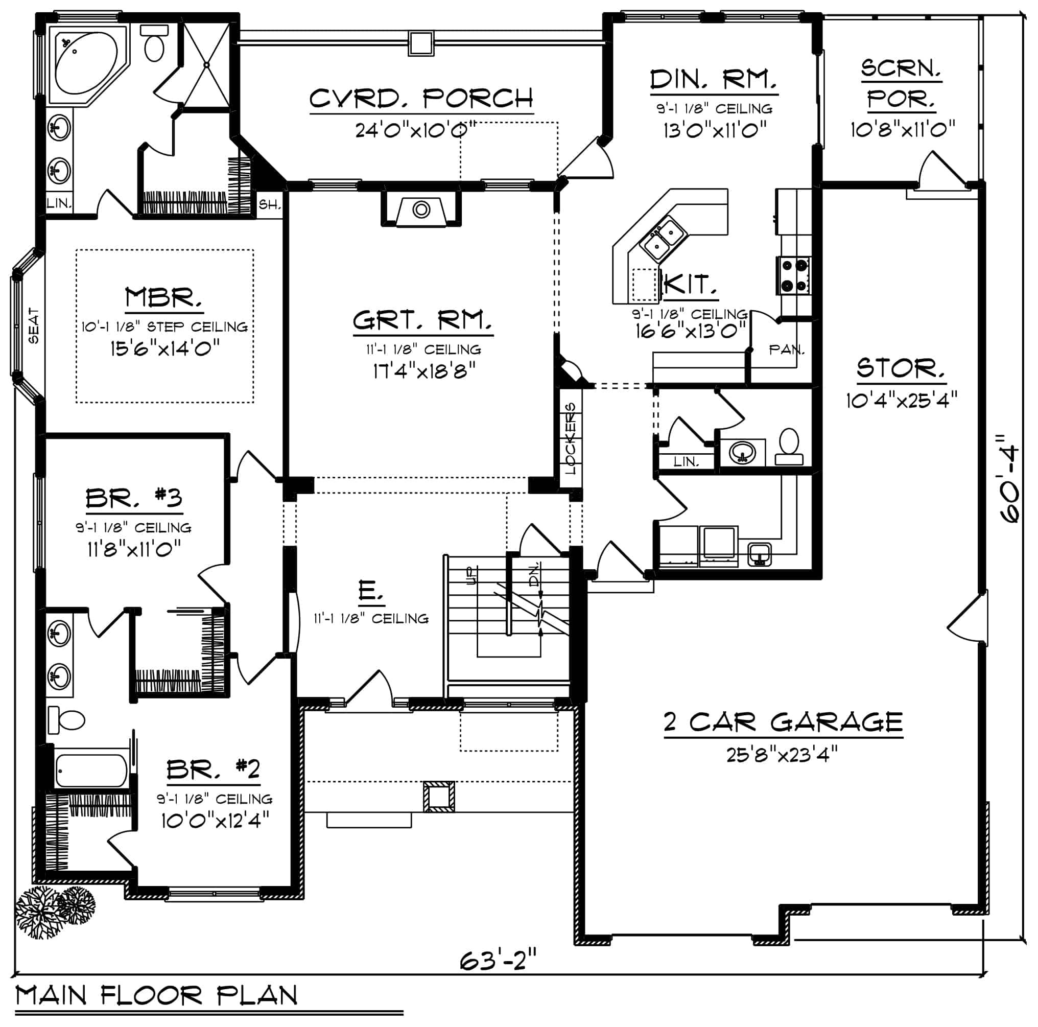 Main Level of Ranch Plan #101-1947
