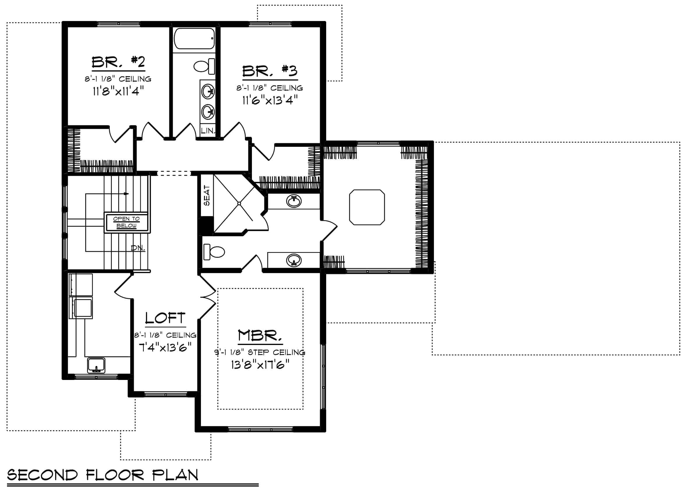 Upper Level of Contemporary Plan #101-1957