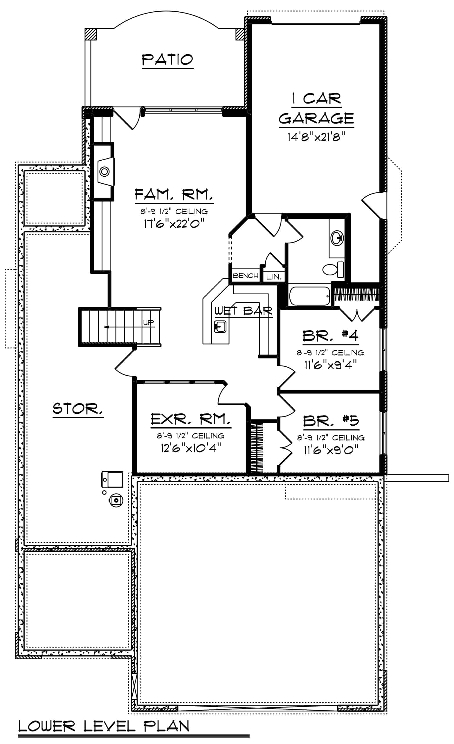 Basement of Farmhouse Plan #101-1959