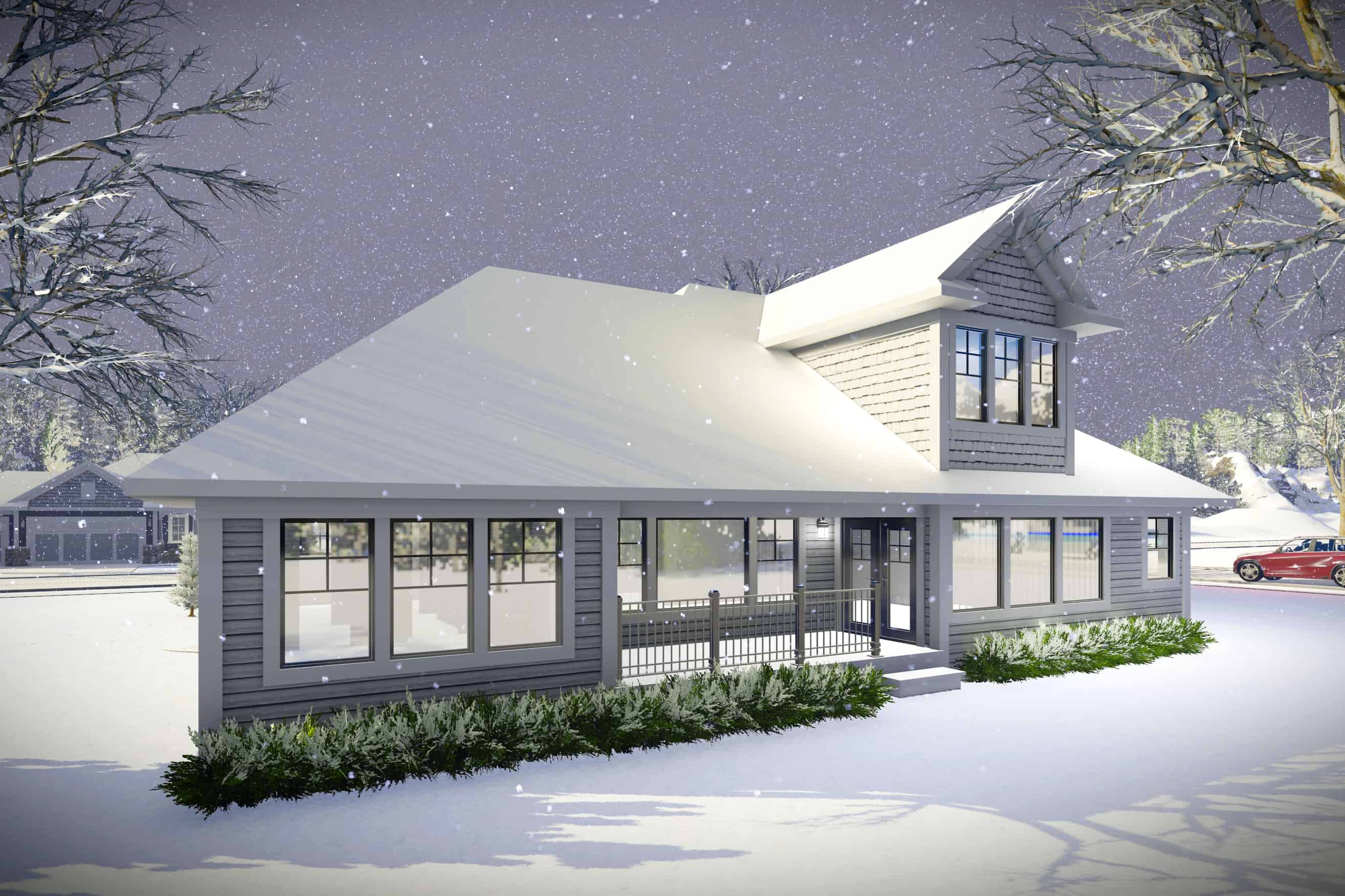 Rear View of this 2-Bedroom, 2096 Sq Ft Plan - 101-1974