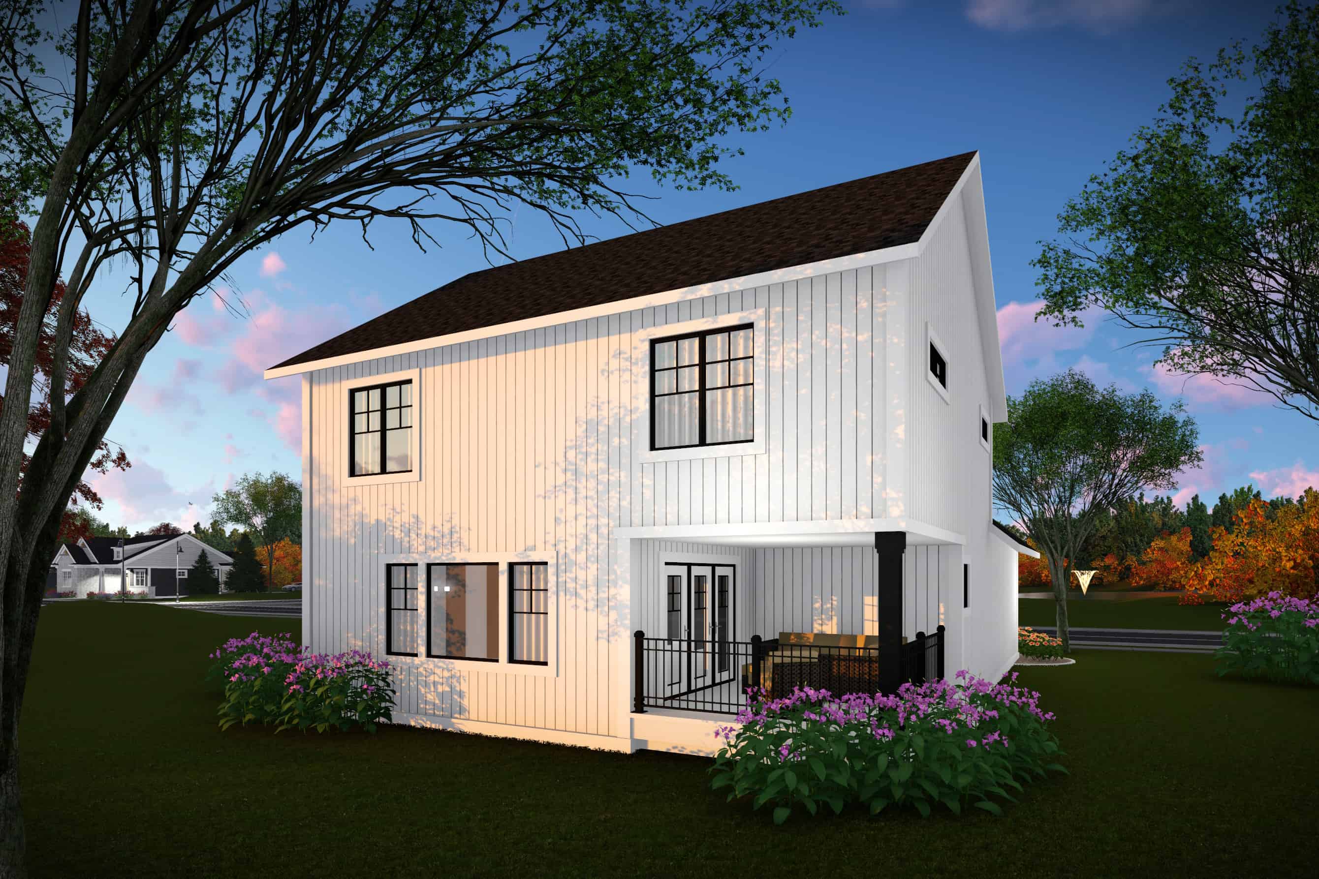 Rear View of this 3-Bedroom, 2178 Sq Ft Plan - 101-1976