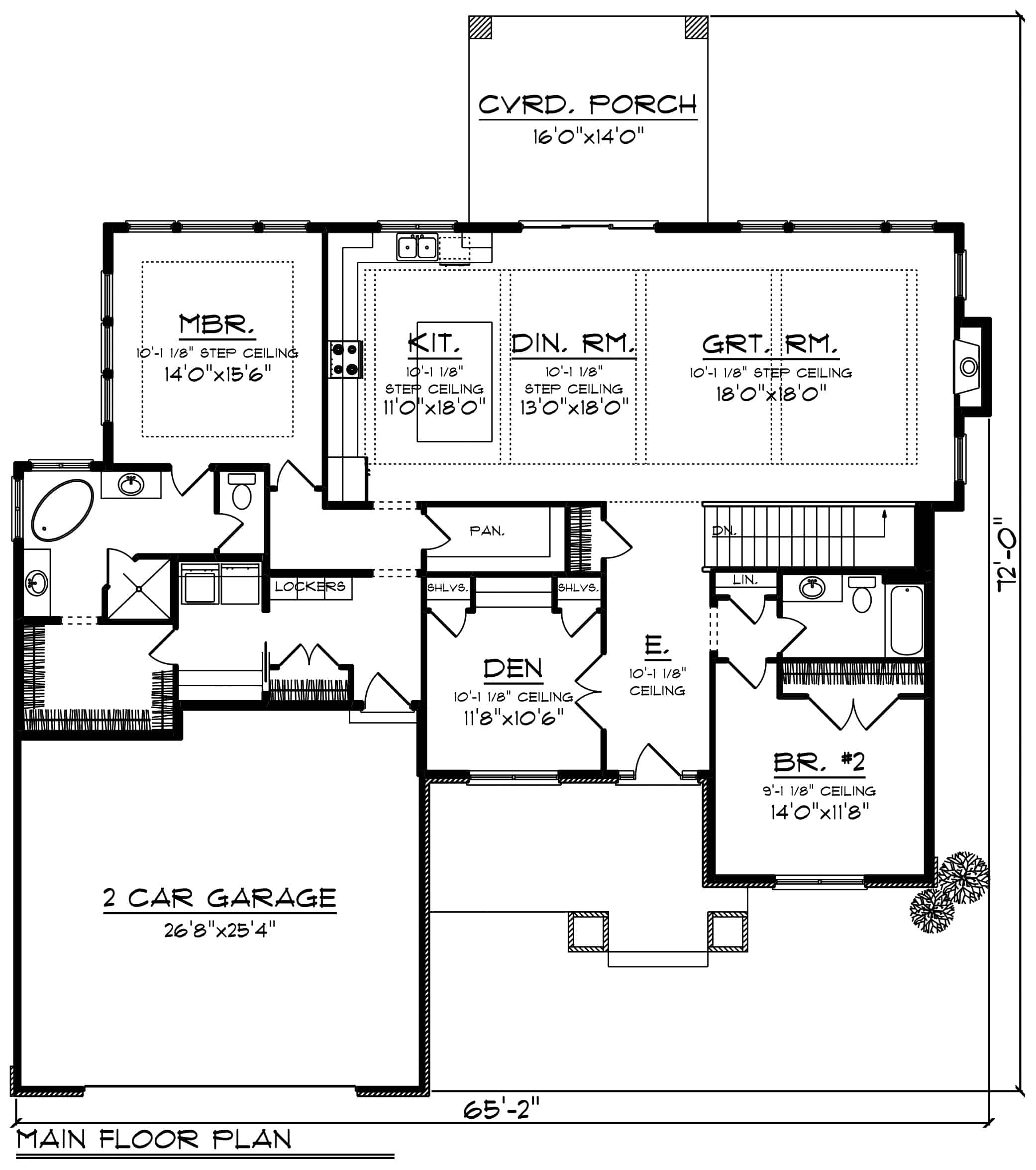 Main Level of Southern Plan #101-1977