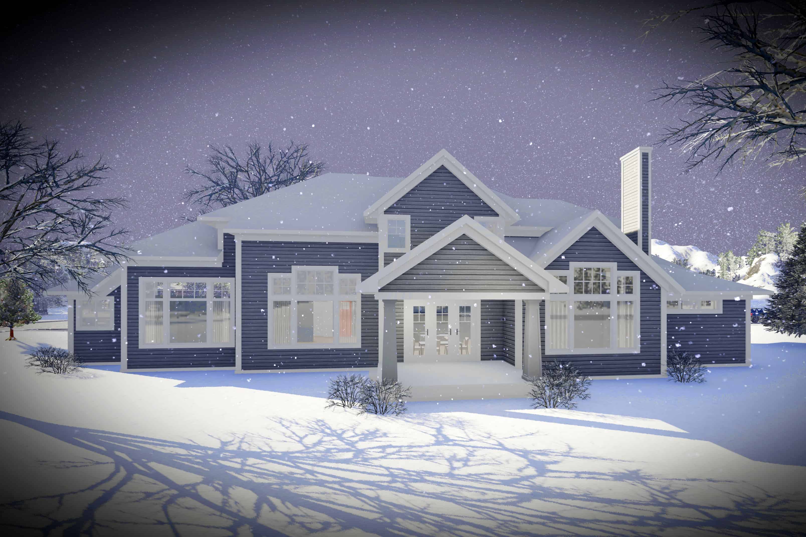 Rear View of this 4-Bedroom, 4206 Sq Ft Plan - 101-1984