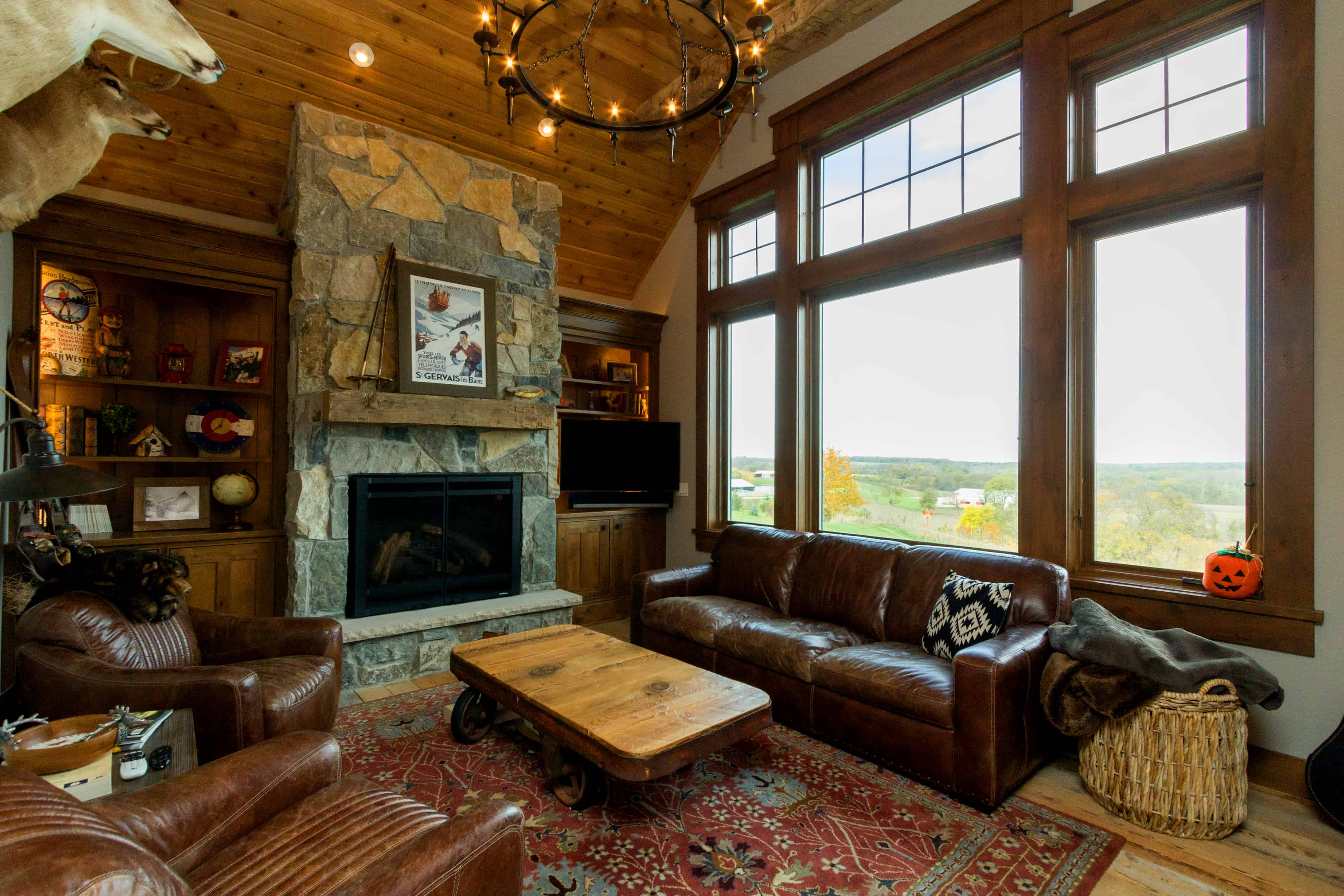 Great Room: Fireplace of this 4-Bedroom,4206 Sq Ft Plan -101-1984