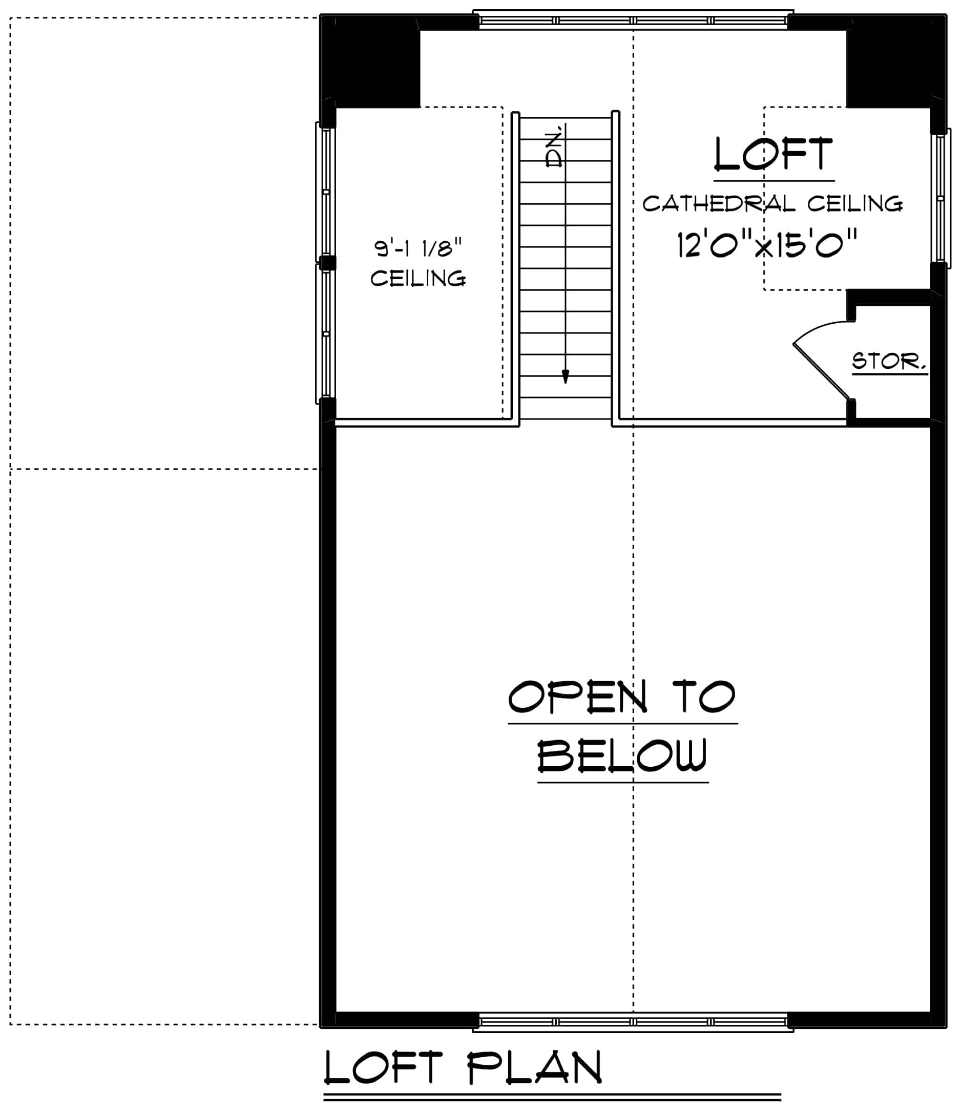 Upper Level of Farmhouse Plan #101-1986