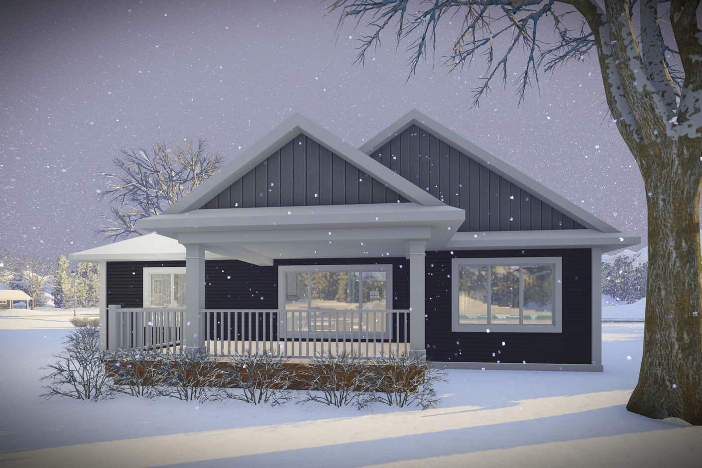 Rear View of this 2-Bedroom, 1736 Sq Ft Plan - 101-1991