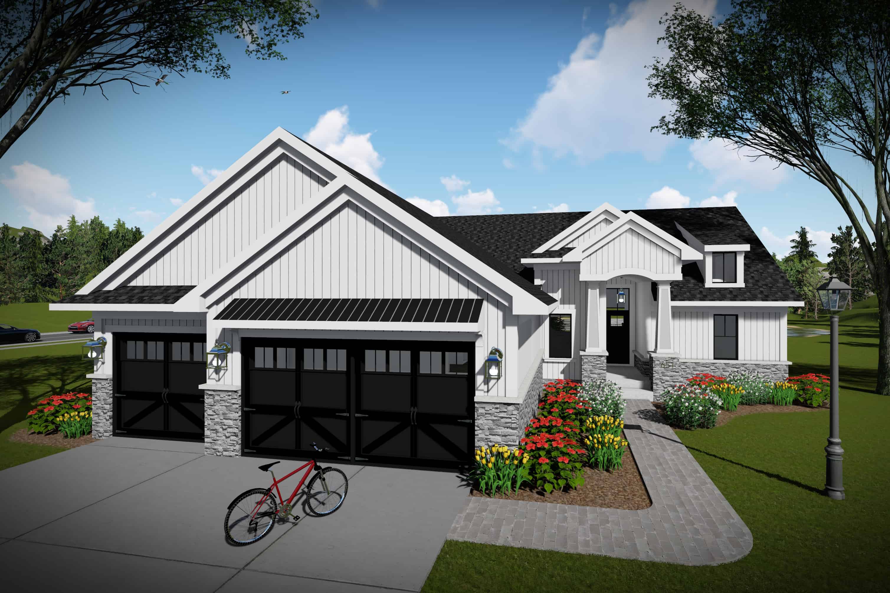 Front View of this 3-Bedroom, 1837 Sq Ft Plan - 101-1994